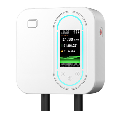 Купить 22 кВт трехфазная быстрая зарядка Smart Home Wallbox сертифицированный CE Настенное зарядное устройство для электромобилей IP65 водонепроницаемая поддержка Подключение RFID / WiFi / Bluetooth Доступно в белом и черном цветах онлайн изготовление