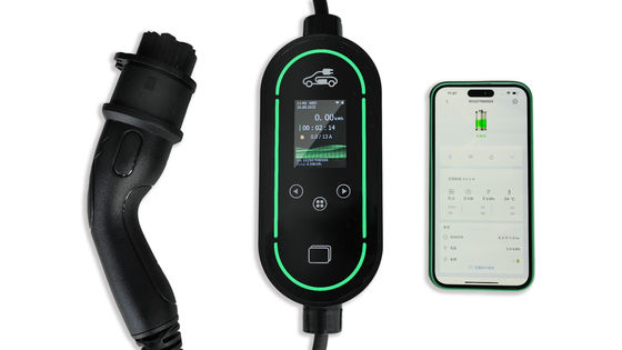 Купить 7kW Portable EV Charger with 2.4-inch LCD Screen 5m Charging Cable and Flame Retardant PC Material онлайн изготовление