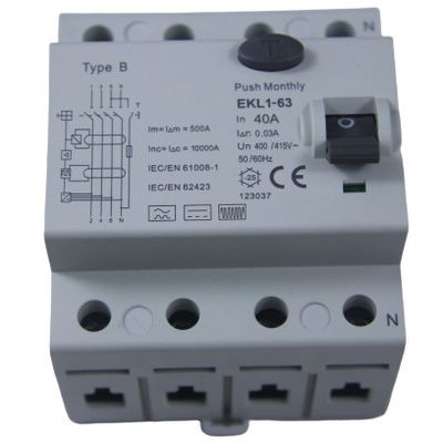 Купить Тип автомат защити цепи 40A B IP20 RCD 3 режим поляка MCB участка 4 электромагнитный онлайн изготовление