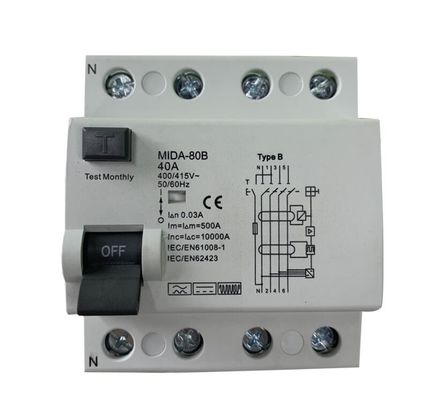 4 автомат защити цепи 415V 63A поляка RCD автомат защити цепи 3 участков