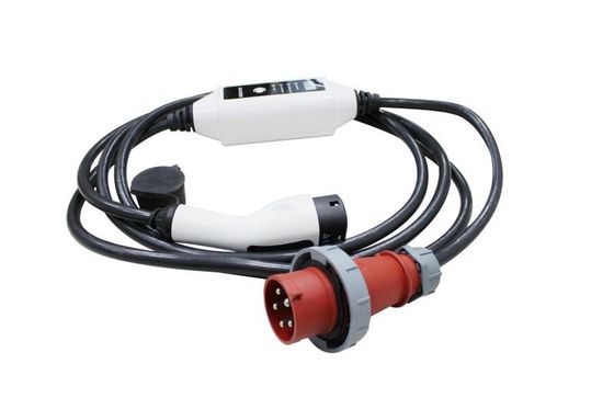 участок заряжателя 3 380V 16A 11KW портативный EV с КРАСНОЙ штепсельной вилкой CEE