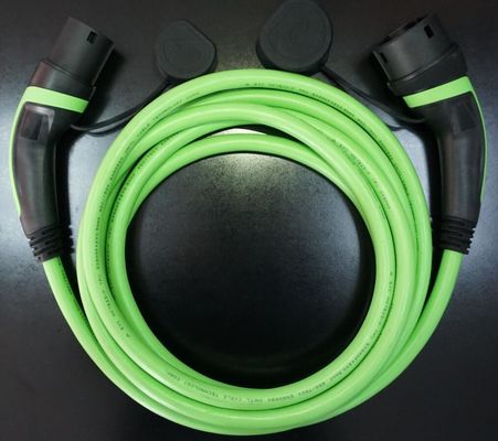 Кабель типа 2 режима 3 заряжателя TPU электрического автомобиля типа 2 IEC 62196 32A 7.5m